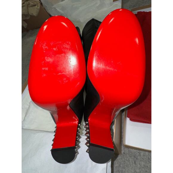 Christian Louboutin Study Stretch 85 Black Nappa Leather Knee High Heel Boot 36 - Picture 15 of 16